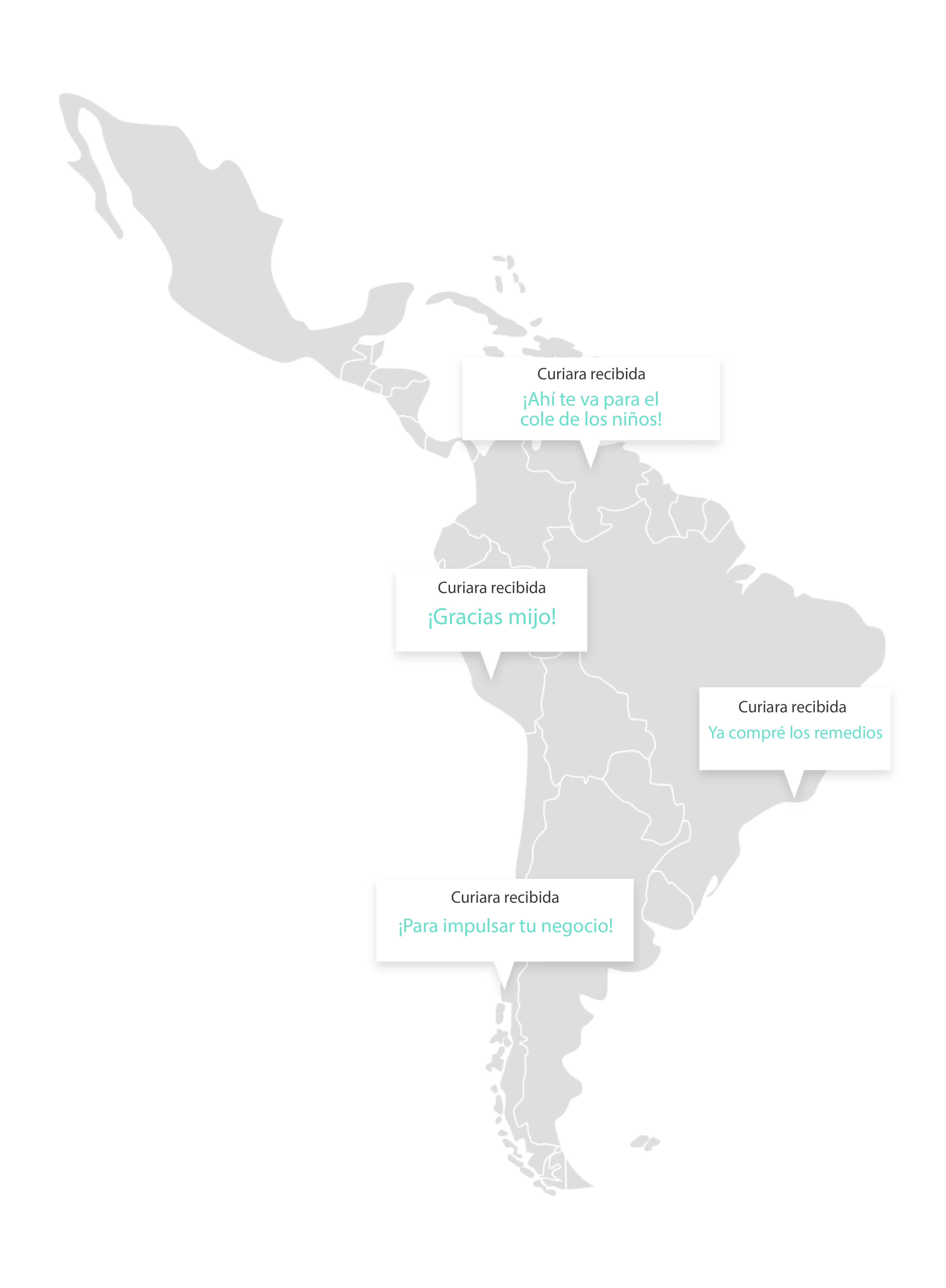 Mapa de Latinoamérica Transferencia online a Latinoamérica