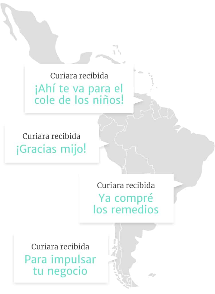 Mapa de Latinoamérica Transferencia online a Latinoamérica