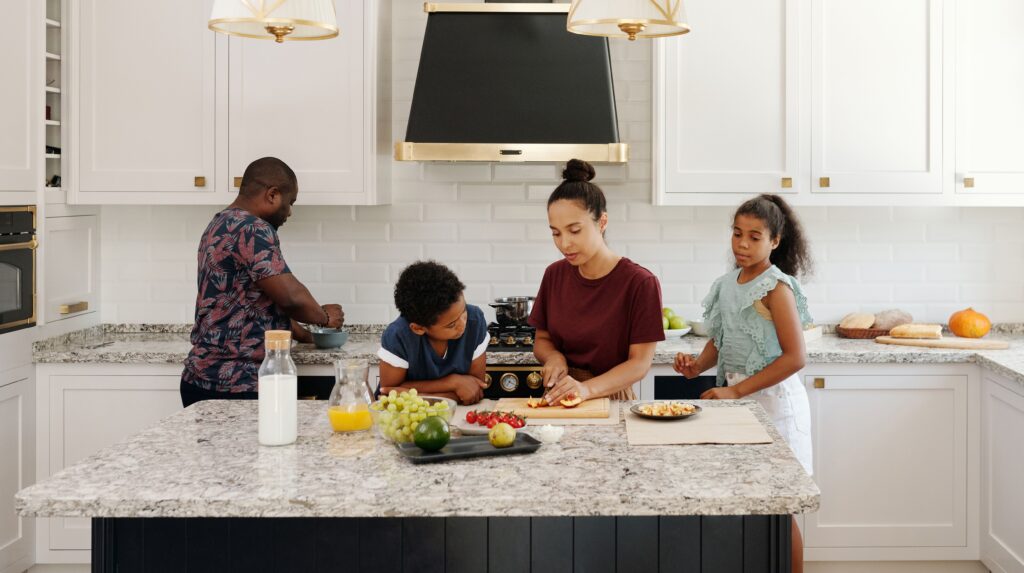 family cooking